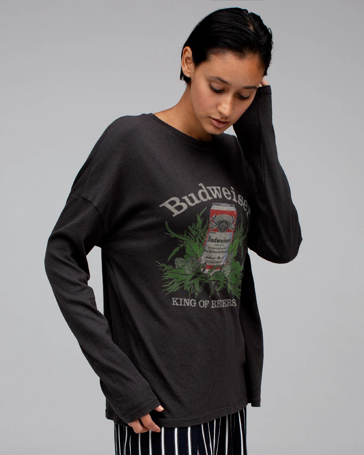 WOMENS BUDWEISER LONG SLEEVE sold by Junk Food Clothing product image thumbnail 2