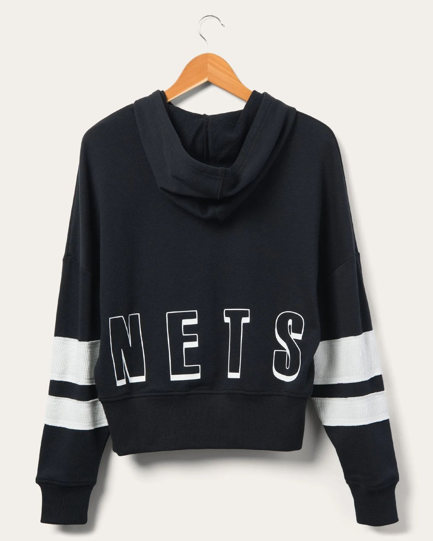 Women's Nets Overtime Striped Fleece Hoodie sold by Junk Food Clothing product image thumbnail 2
