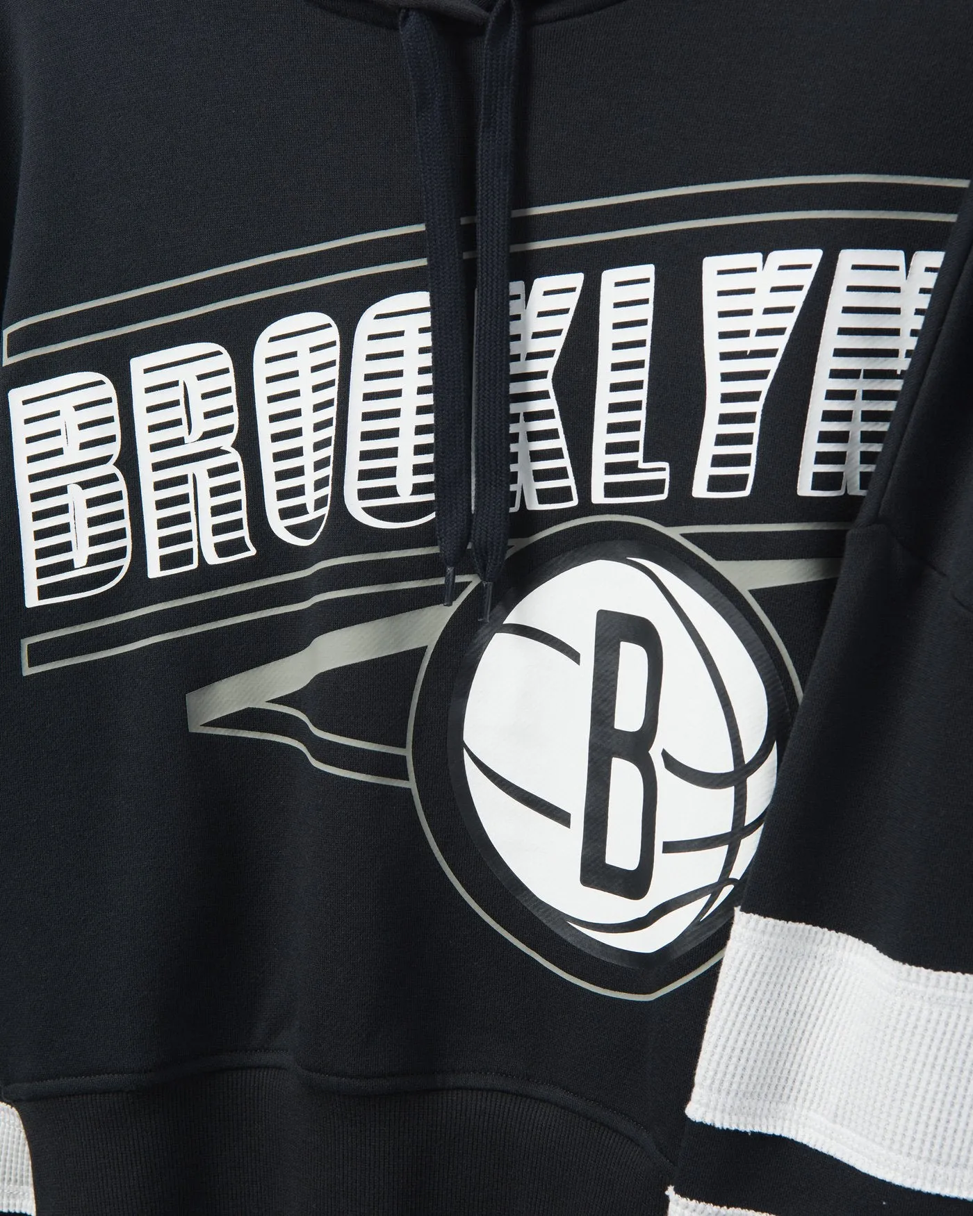 Women's Nets Overtime Striped Fleece Hoodie sold by Junk Food Clothing product image thumbnail 3