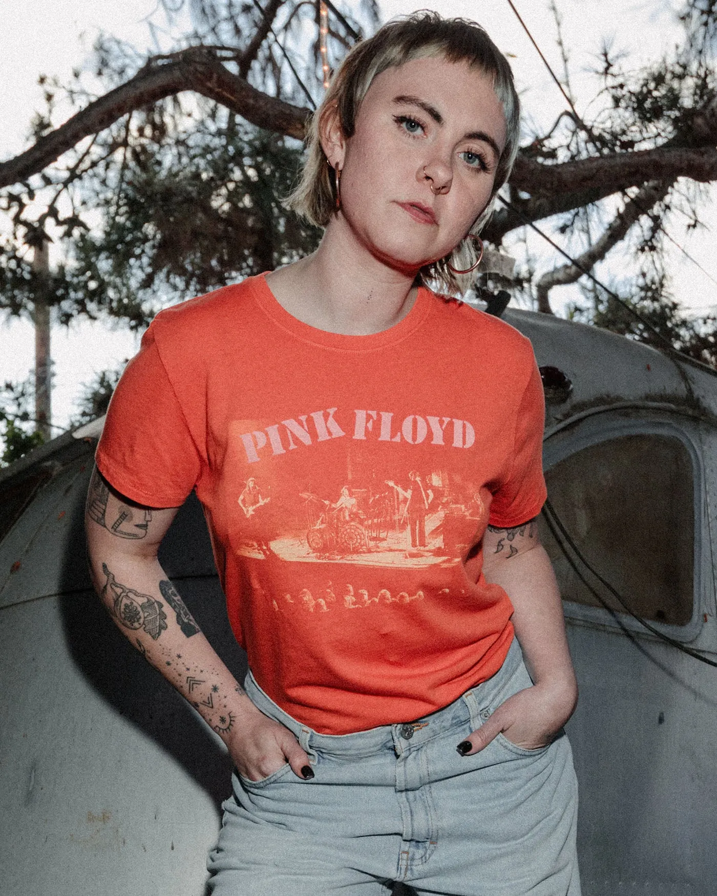 Women's Pink Floyd On Stage Vintage Tee sold by Junk Food Clothing product image thumbnail 2