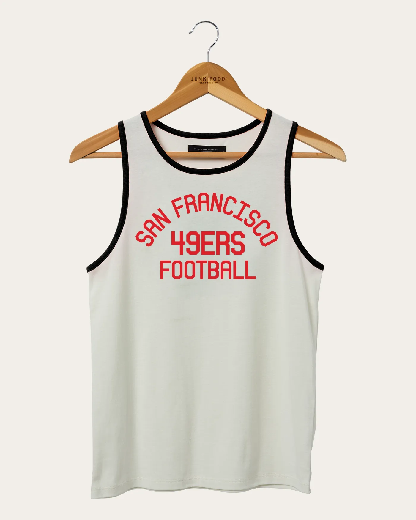 Women's NFL San Francisco 49ers Pop Binding Rib Tank sold by Junk Food Clothing