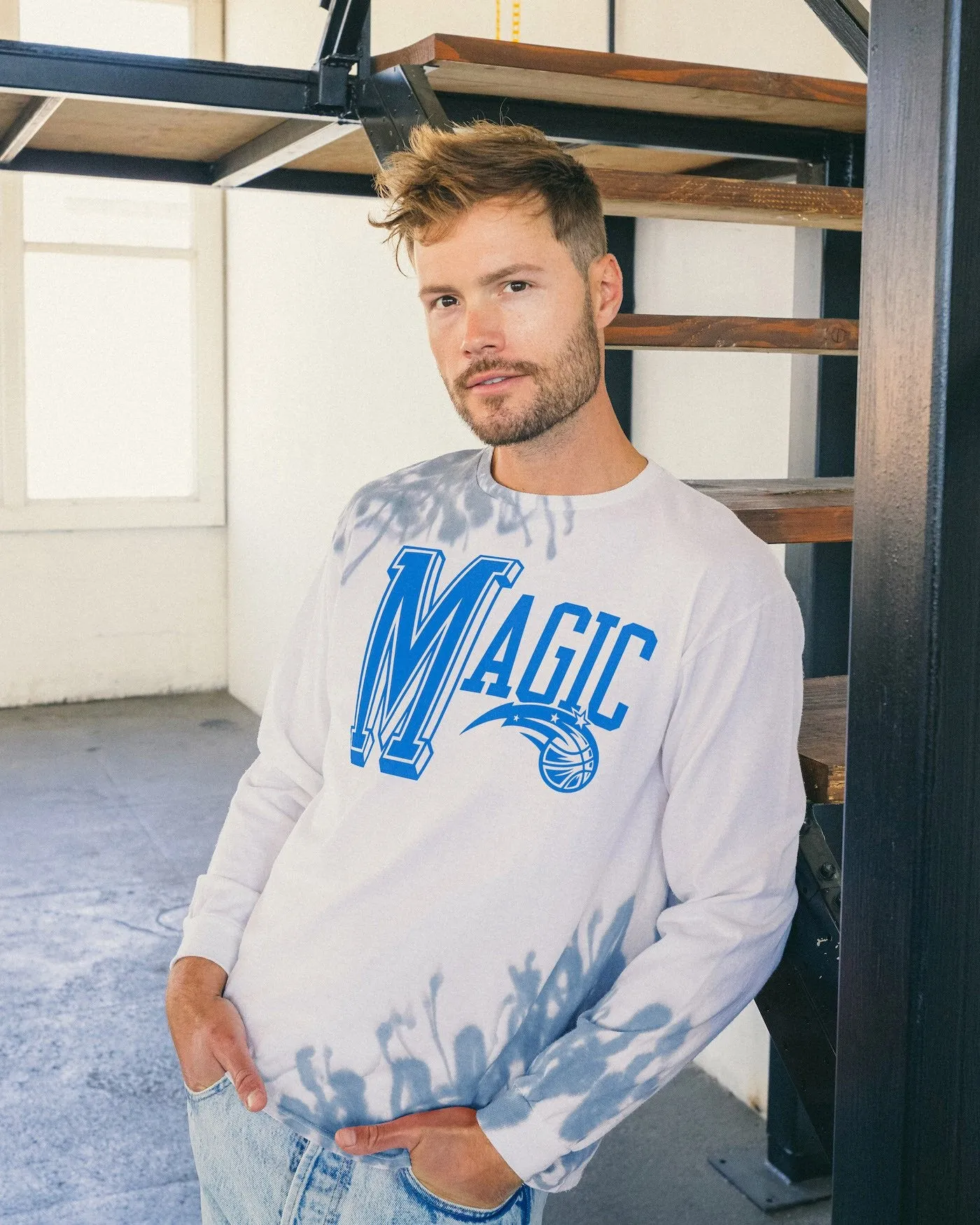 NBA Orlando Magic Tie Dye Flea Market Long Sleeve Tee sold by Junk Food Clothing product image thumbnail 2