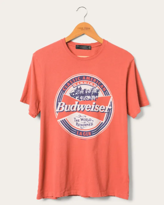 Budweiser Classic American Vintage Tee sold by Junk Food Clothing