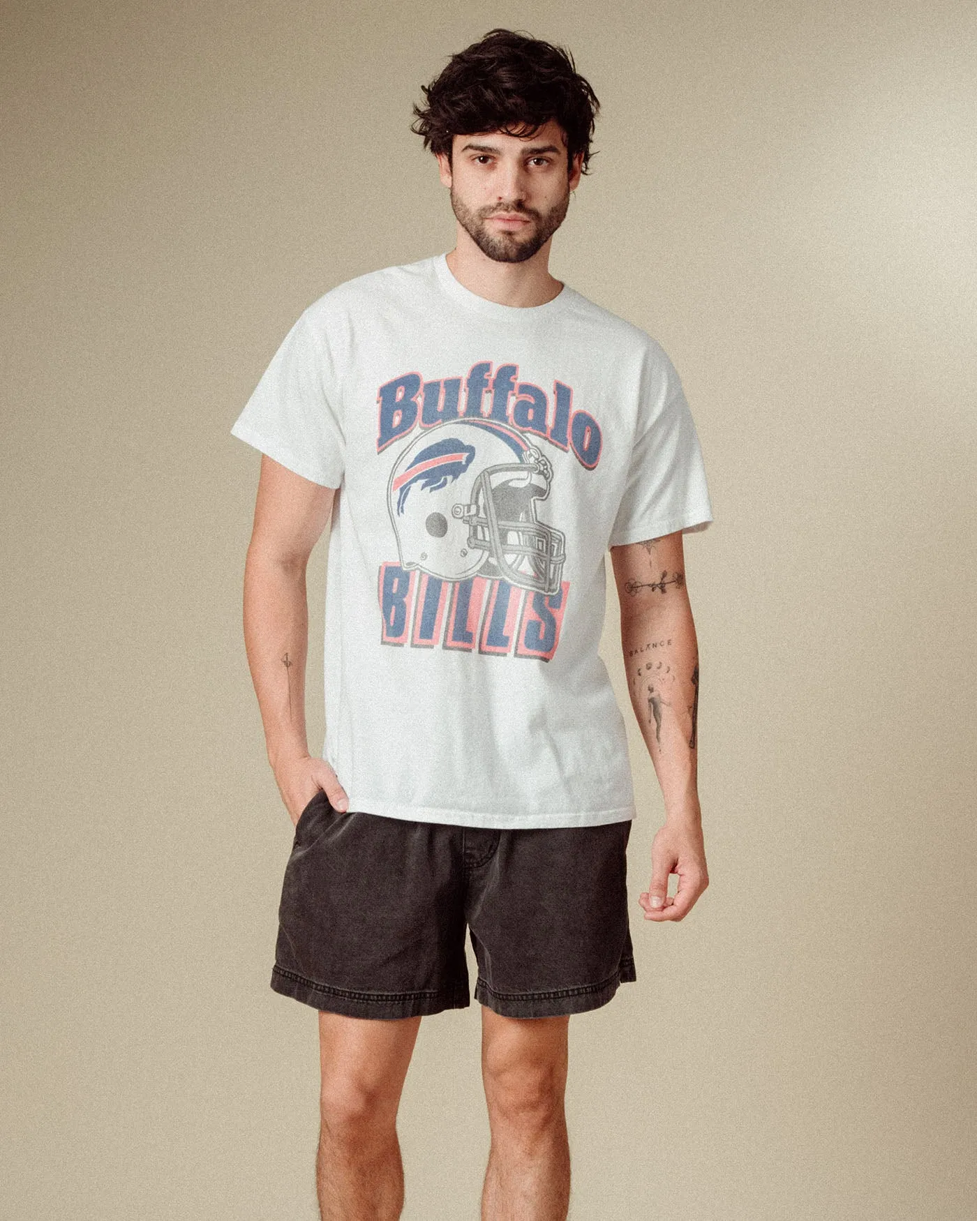 Buffalo Bills Throwback Helmet Flea Market Tee sold by Junk Food Clothing product image thumbnail 2