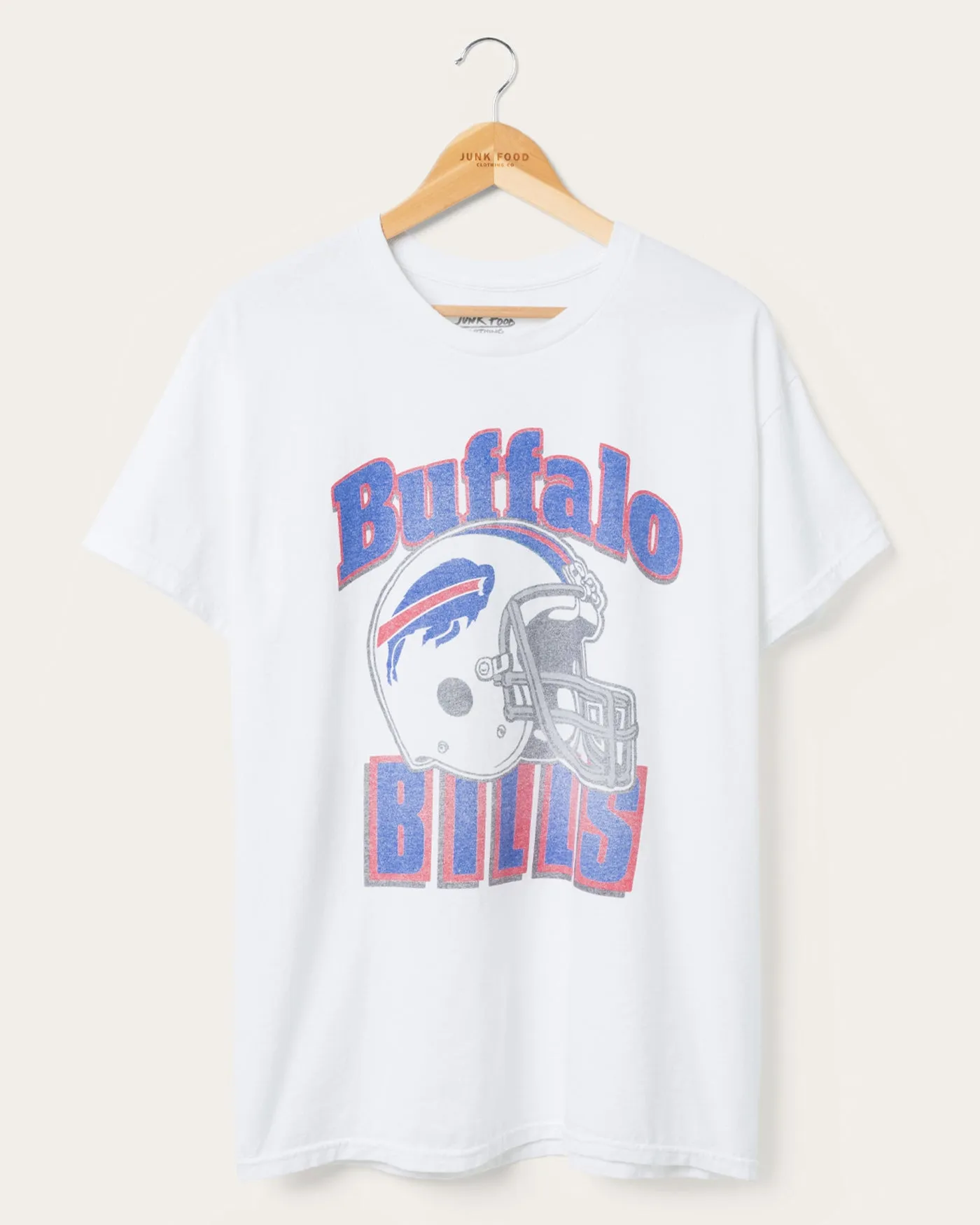 Buffalo Bills Throwback Helmet Flea Market Tee sold by Junk Food Clothing