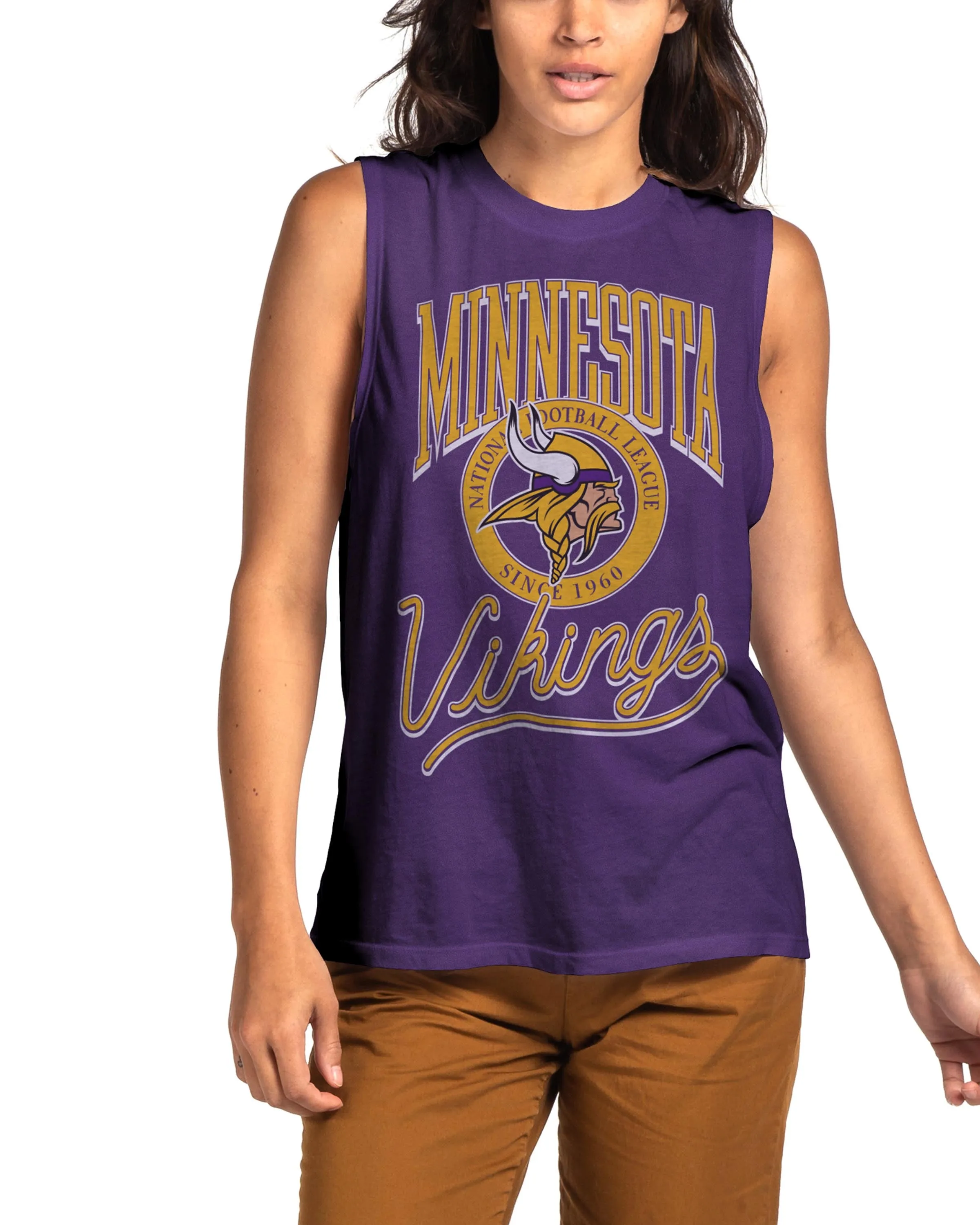 Women's Vikings Vintage Muscle Tank sold by Junk Food Clothing