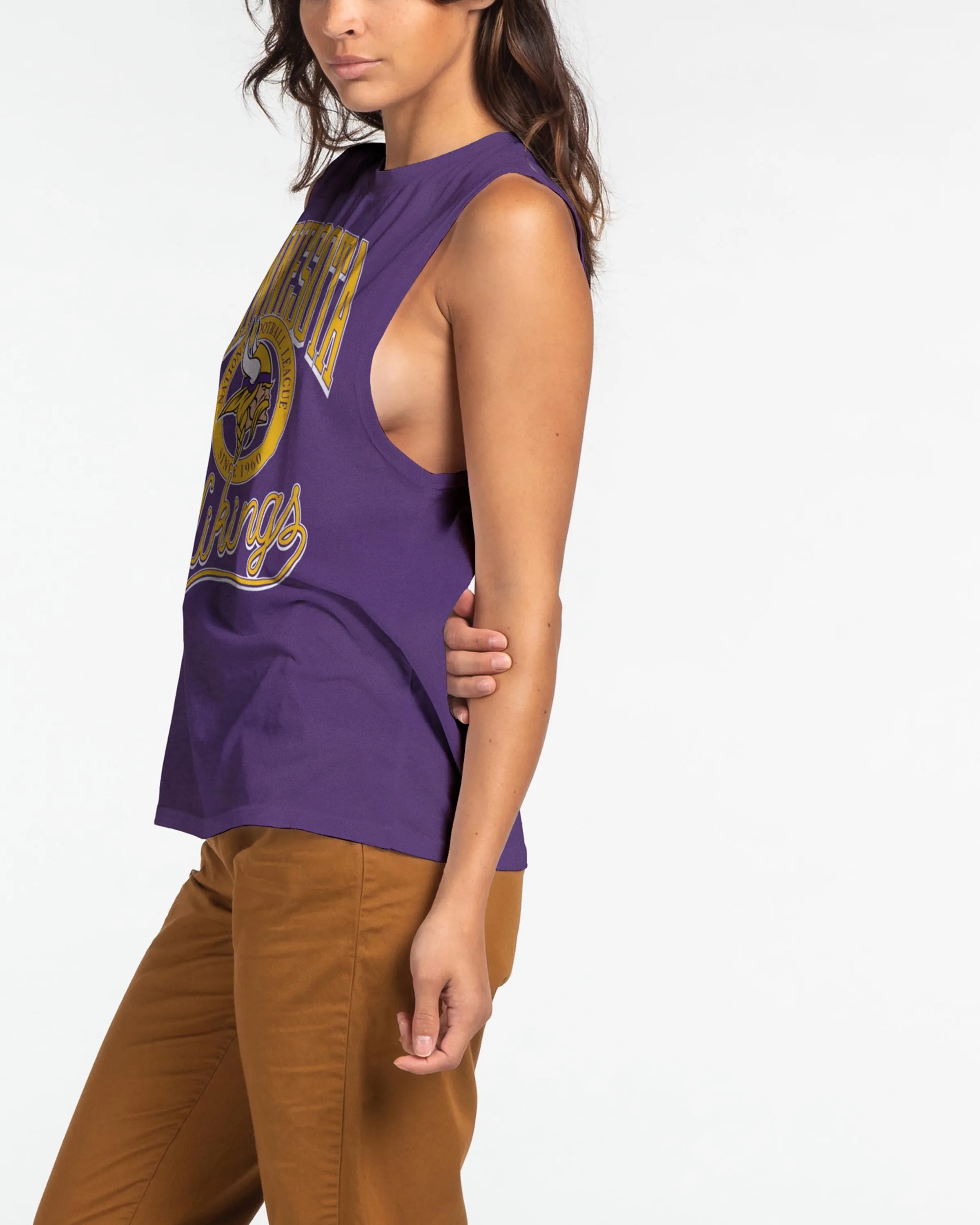 Women's Vikings Vintage Muscle Tank sold by Junk Food Clothing product image thumbnail 2