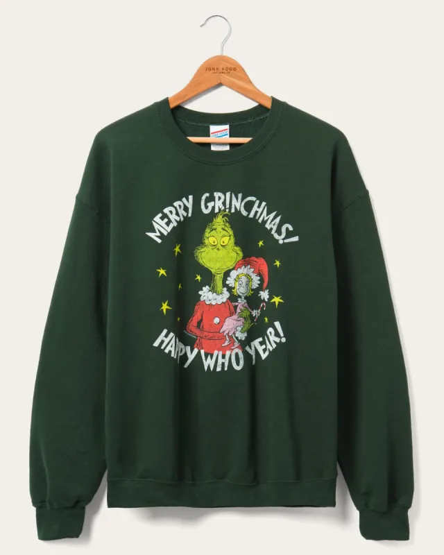 Grinch Merry Grinchmas Flea Market Fleece sold by Junk Food Clothing