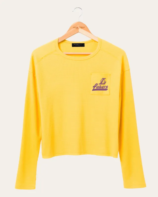 Women's NBA Los Angeles Lakers Long Sleeve Pocket Thermal sold by Junk Food Clothing