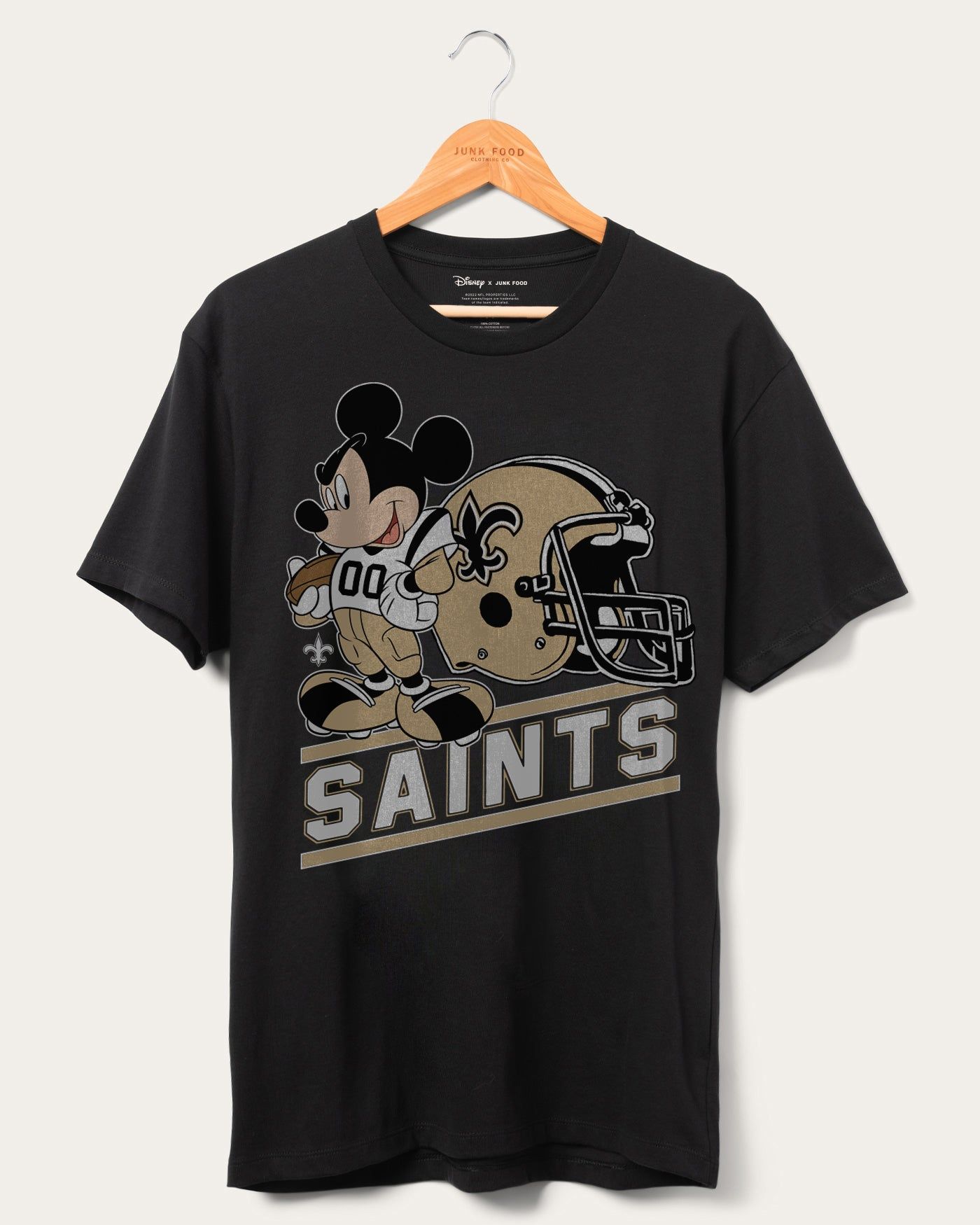 Saints Disney Mickey Came to Play Fan Tee sold by Junk Food Clothing