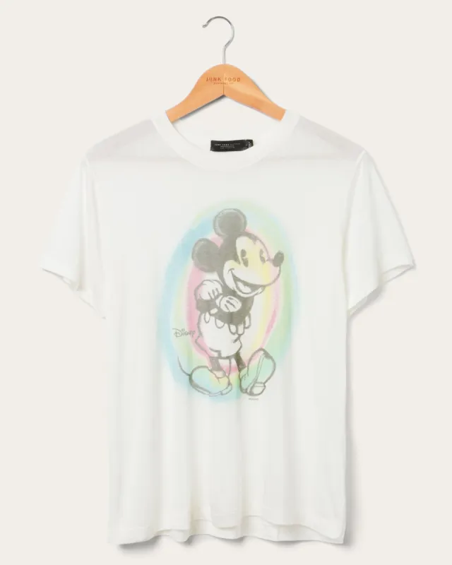 Women's Mickey Old School Spray Paint Vintage Tissue Tee sold by Junk Food Clothing