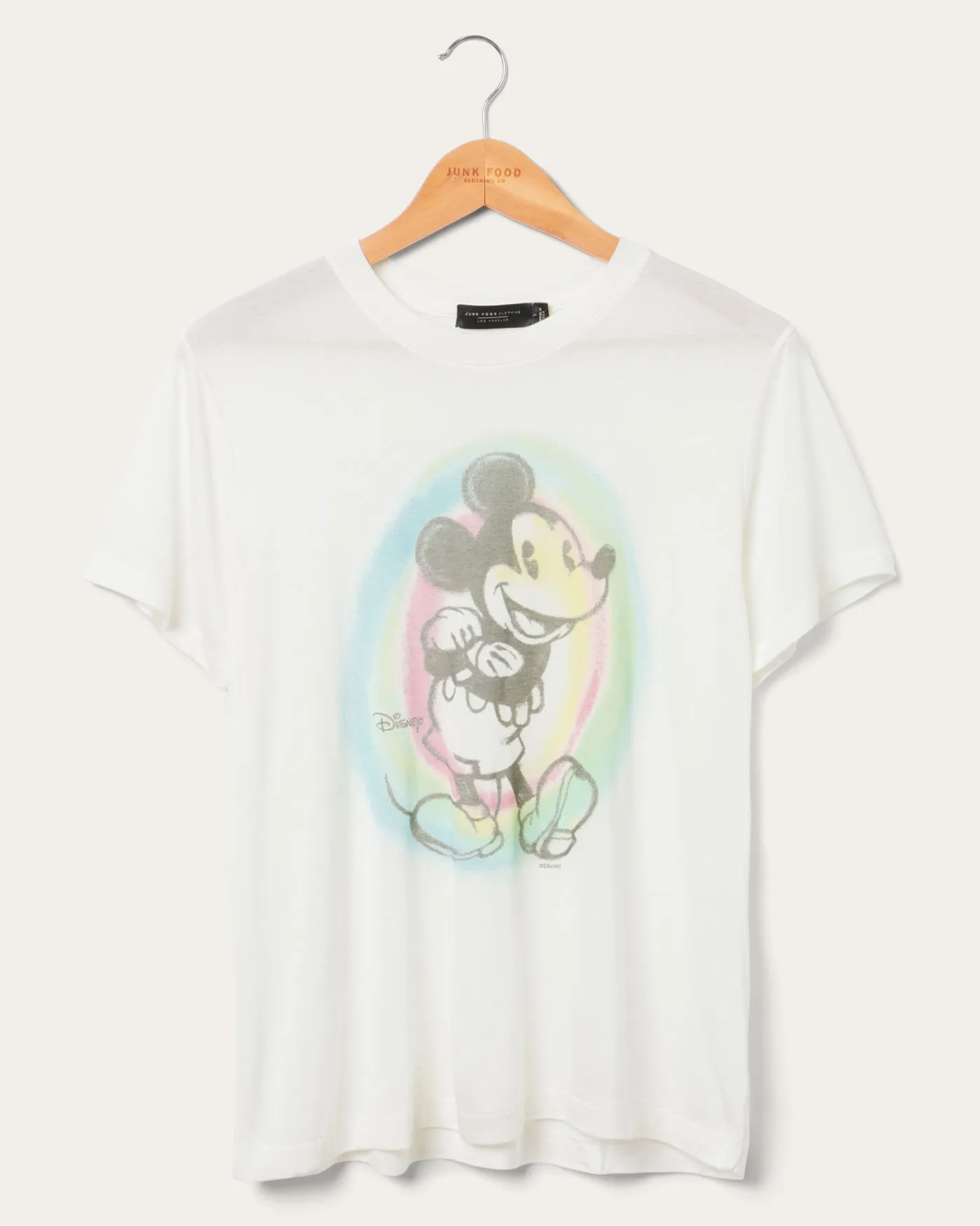 Women's Mickey Old School Spray Paint Vintage Tissue Tee sold by Junk Food Clothing
