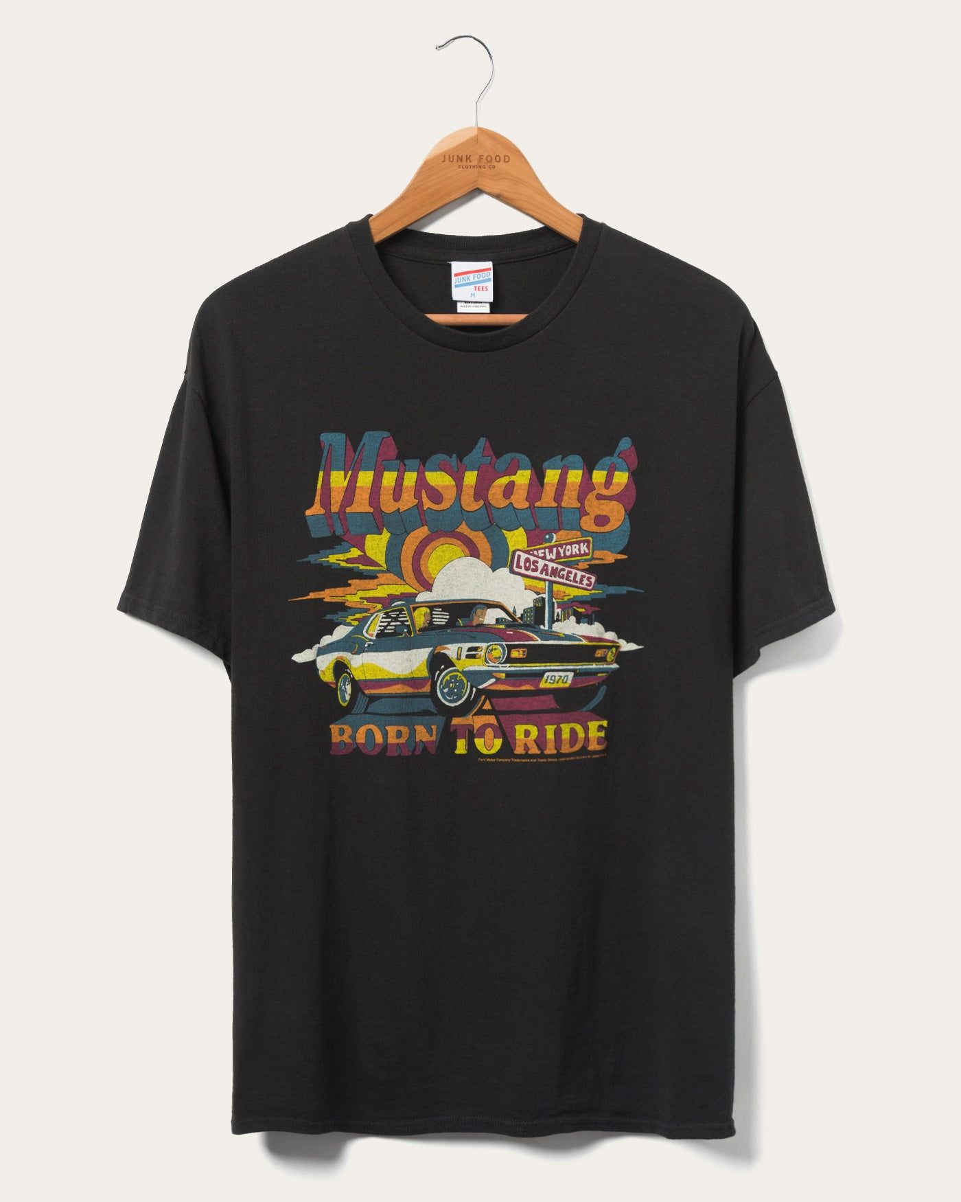 Ford Mustang Born to Ride Vintage Tee sold by Junk Food Clothing