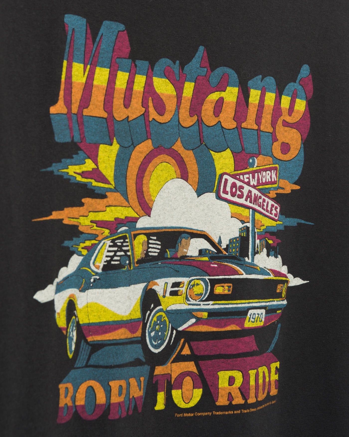 Ford Mustang Born to Ride Vintage Tee sold by Junk Food Clothing product image thumbnail 5