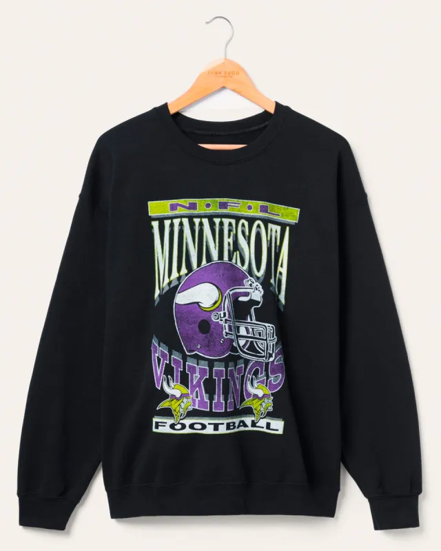 Minnesota Viking Helmet Flea Market Crew Fleece sold by Junk Food Clothing