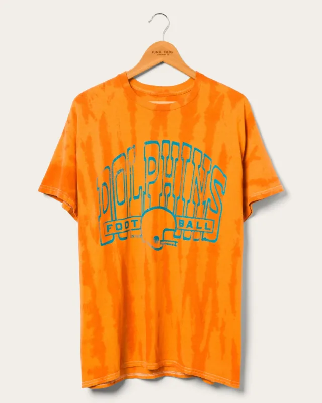 Miami Dolphins Tie Dye Short Sleeve Tee sold by Junk Food Clothing