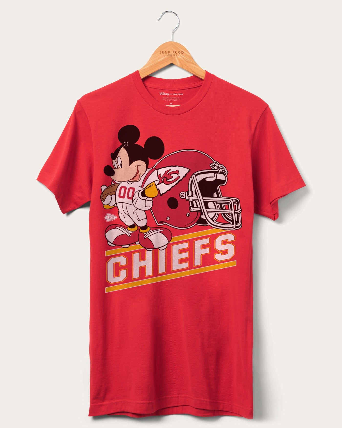 Chiefs Disney Mickey Came to Play Fan Tee sold by Junk Food Clothing