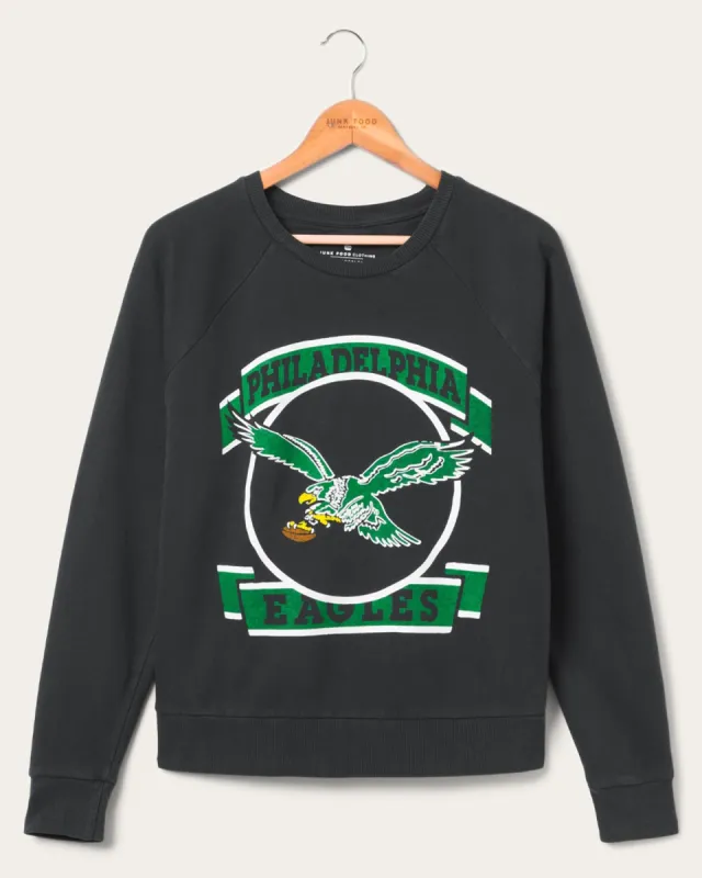 Women's Eagles Vintage Raglan Pullover sold by Junk Food Clothing