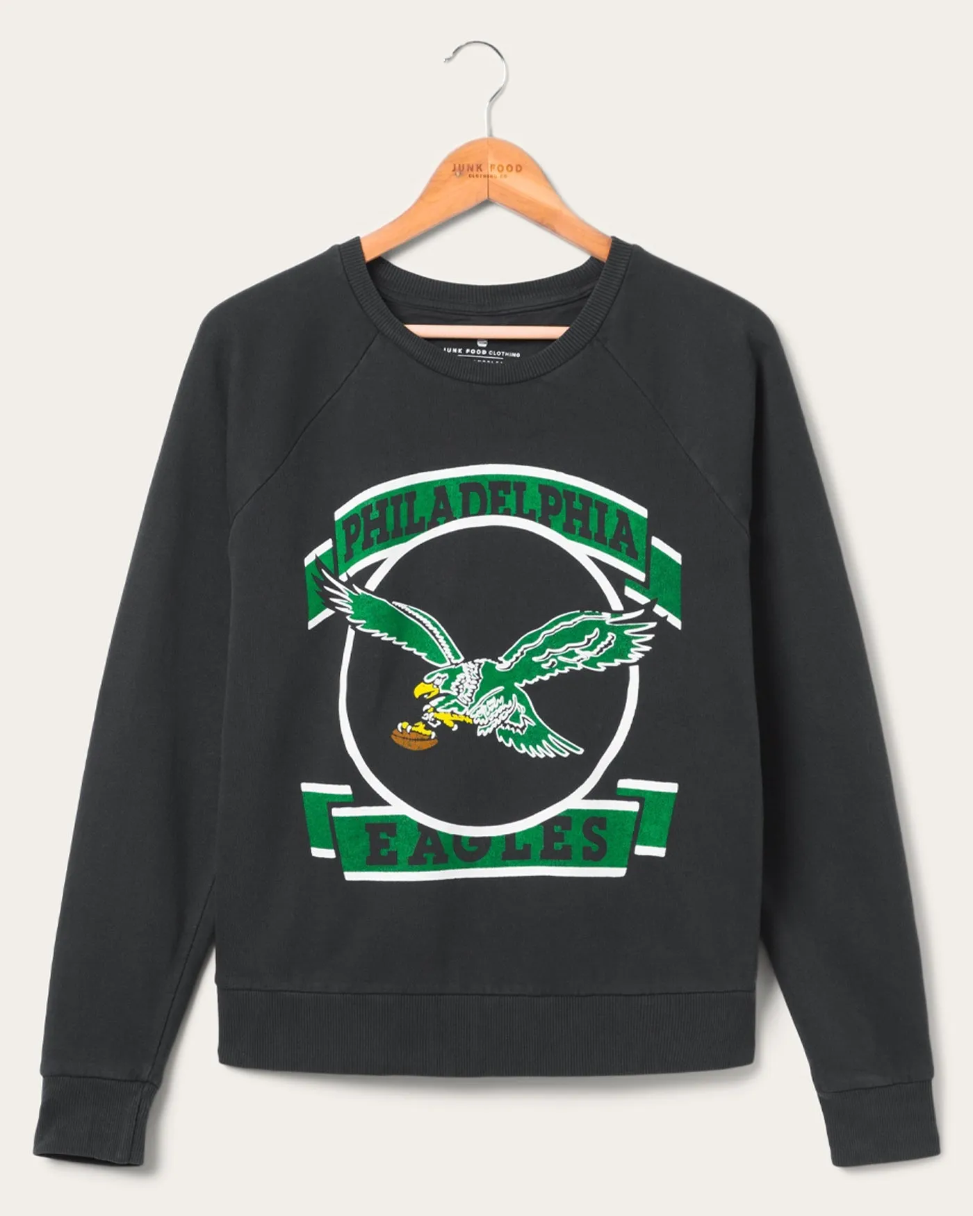 Women's Eagles Vintage Raglan Pullover sold by Junk Food Clothing