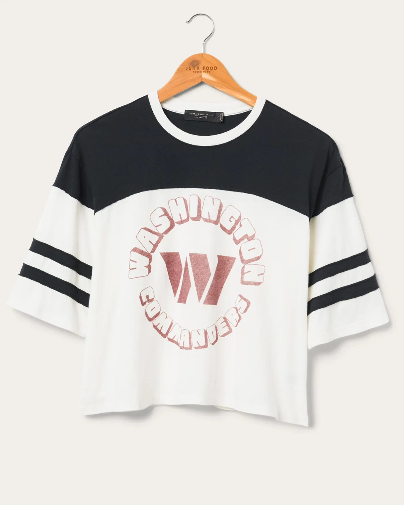 Women's Commanders Hail Mary Tee sold by Junk Food Clothing