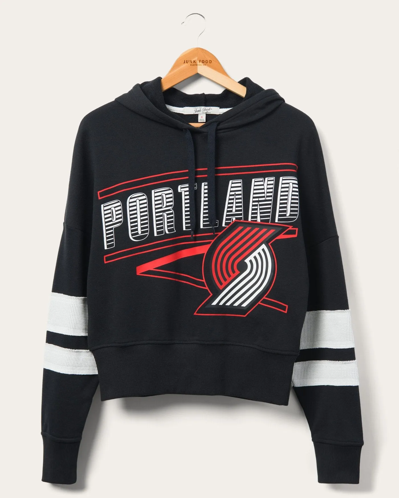 Women's Trailblazers Overtime Striped Fleece Hoodie sold by Junk Food Clothing