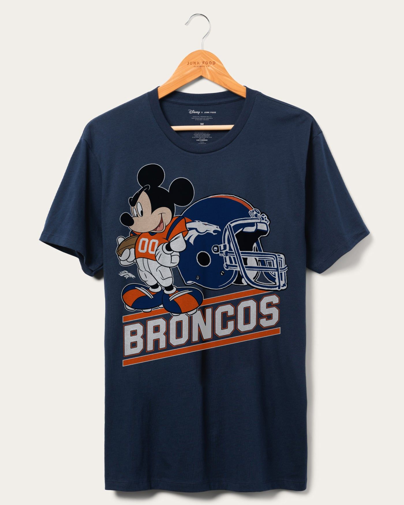 Broncos Disney Mickey Came to Play Fan Tee sold by Junk Food Clothing