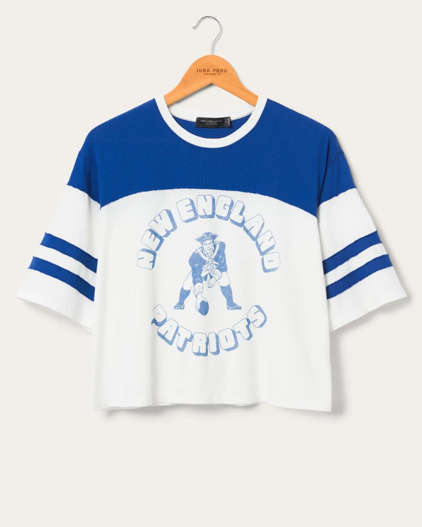 Women's Patriots Hail Mary Tee sold by Junk Food Clothing