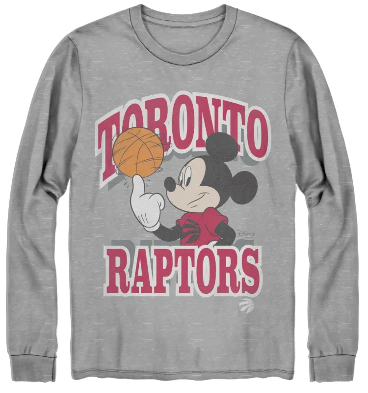 Unisex Raptors Mickey Team Spirit Long Sleeve sold by Junk Food Clothing