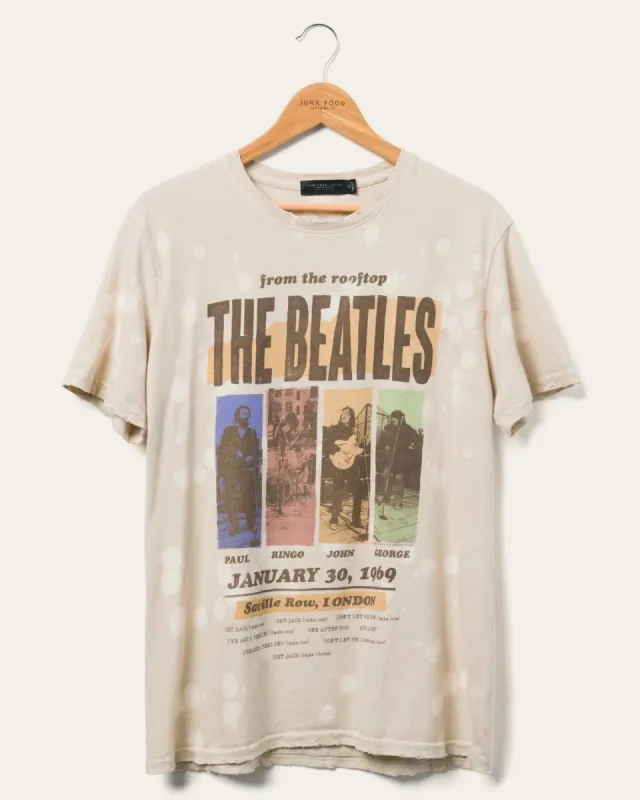 Women's The Beatles Get Back From the Rooftop Vintage Tee sold by Junk Food Clothing