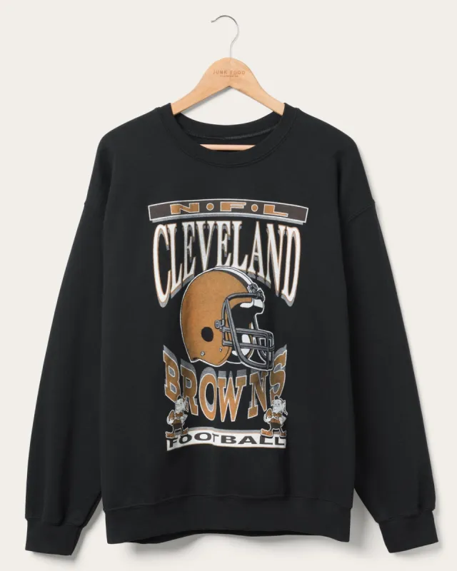 Cleveland Browns Helmet Flea Market Crew Fleece sold by Junk Food Clothing