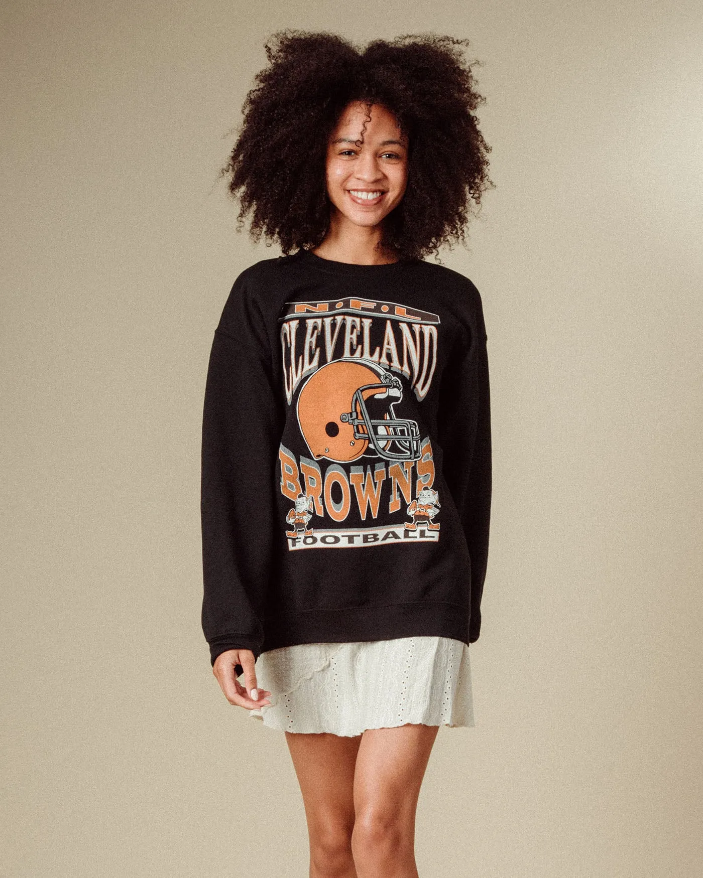 Cleveland Browns Helmet Flea Market Crew Fleece sold by Junk Food Clothing product image thumbnail 2