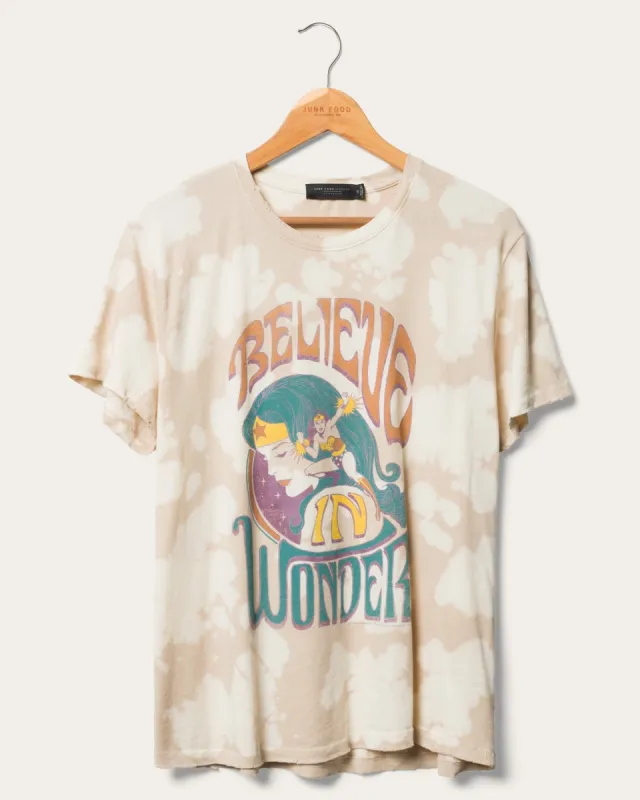 Women's Wonder Woman Believe In Wonder Vintage Tee sold by Junk Food Clothing