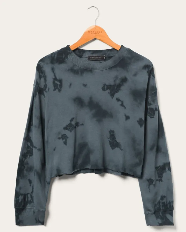 Women's Crop Tie Dye Fleece sold by Junk Food Clothing