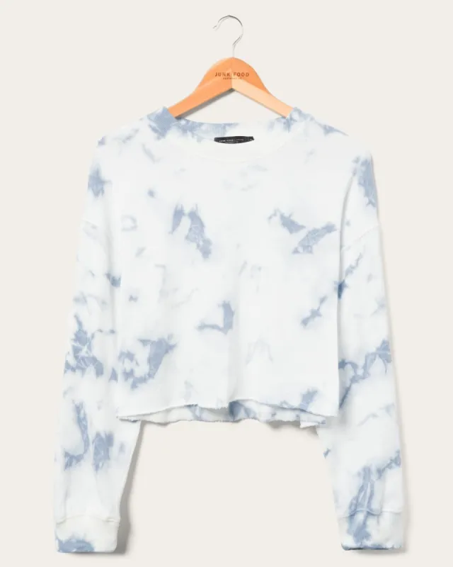 Women's Crop Tie Dye Fleece sold by Junk Food Clothing