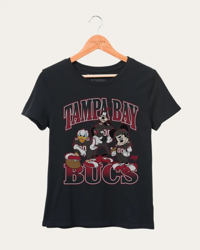 Women's Buccaneers Disney Huddle Up Tee sold by Junk Food Clothing