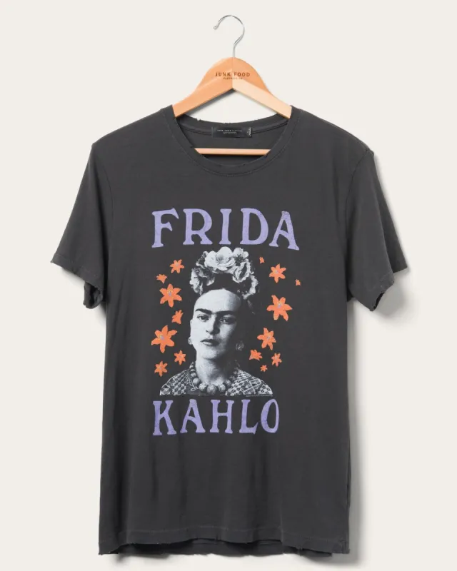 Women's Frida Kahlo Falling Flowers Vintage Tee made by Junk Food Clothing