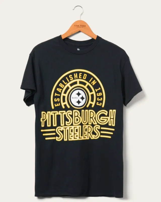 Steelers Neon Glow Fan Tee sold by Junk Food Clothing