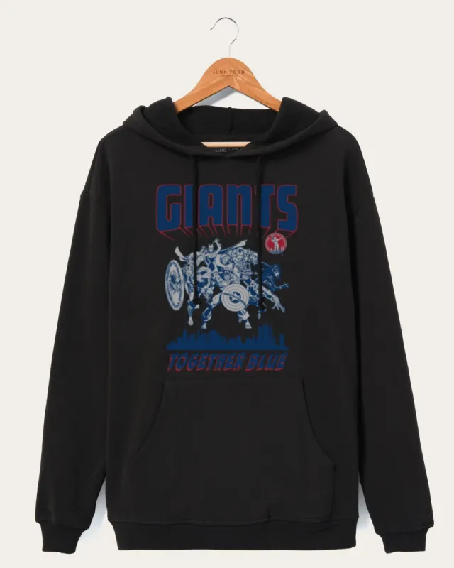 NY Giants x Marvel The Avengers Together Blue Hoodie sold by Junk Food Clothing