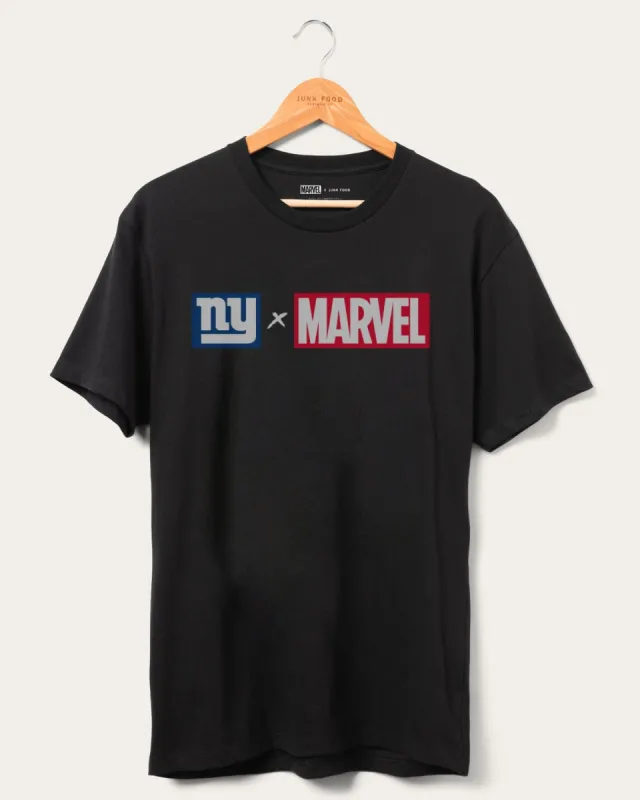 NY Giants x Marvel Logo Fan Tee sold by Junk Food Clothing