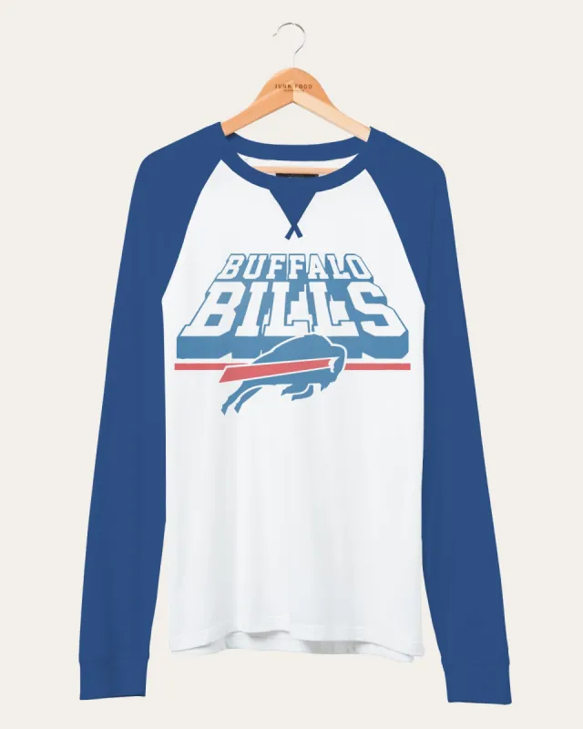NFL Buffalo Bills Colorblock Long Sleeve Raglan sold by Junk Food Clothing