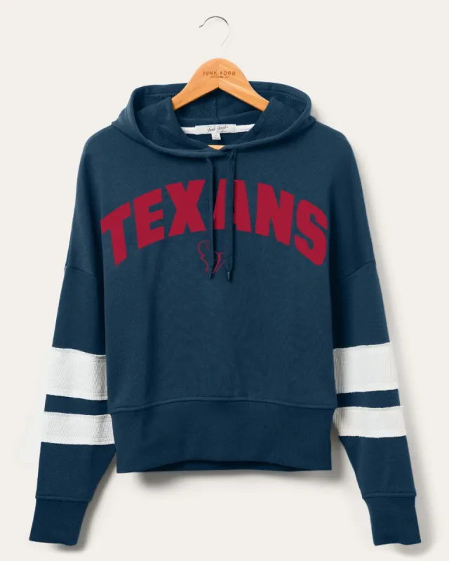 WOMENS TEXANS SIDELINE STRIPED FLEECE made by Junk Food Clothing