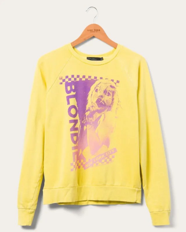 Women's Blondie NYC Raglan French Terry Crew Pullover sold by Junk Food Clothing