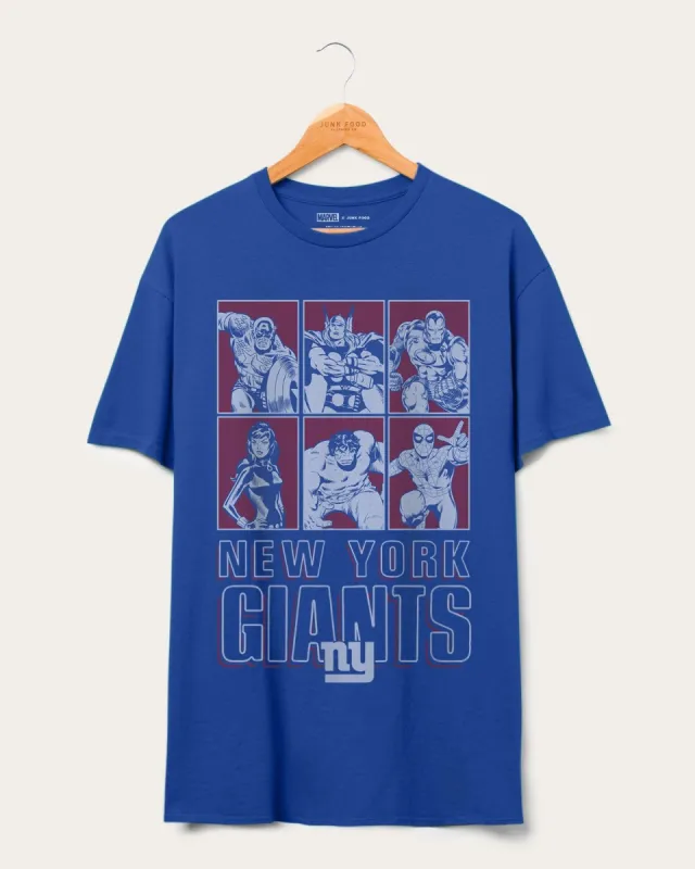 Giants Marvel The Avengers Line Up Tee sold by Junk Food Clothing