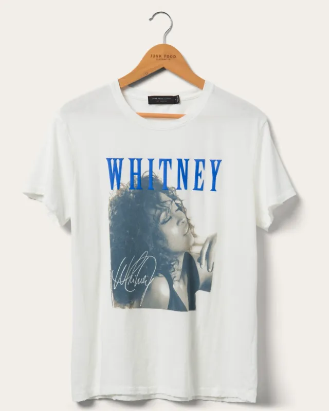 Women's Whitney Houston Vintage Tee sold by Junk Food Clothing