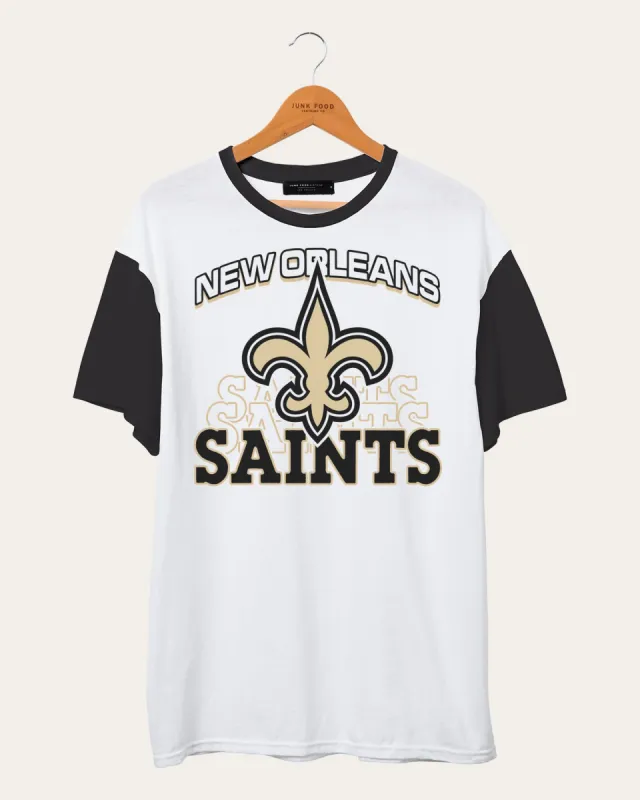 NFL New Orleans Saints Colorblock Tee sold by Junk Food Clothing