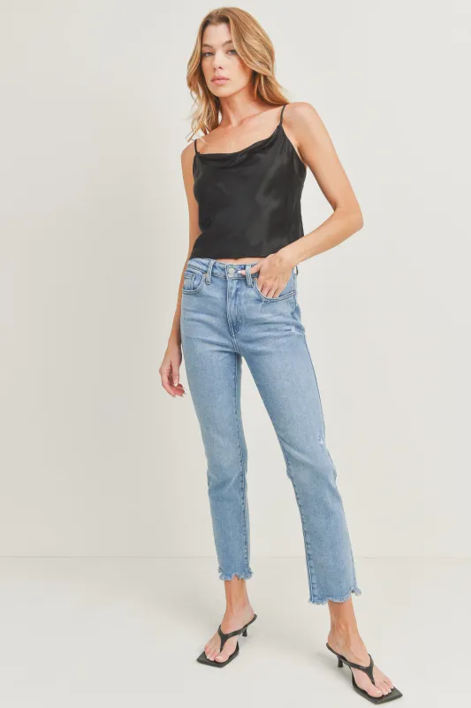 Jennifer High Rise Straight Jean sold by Just USA