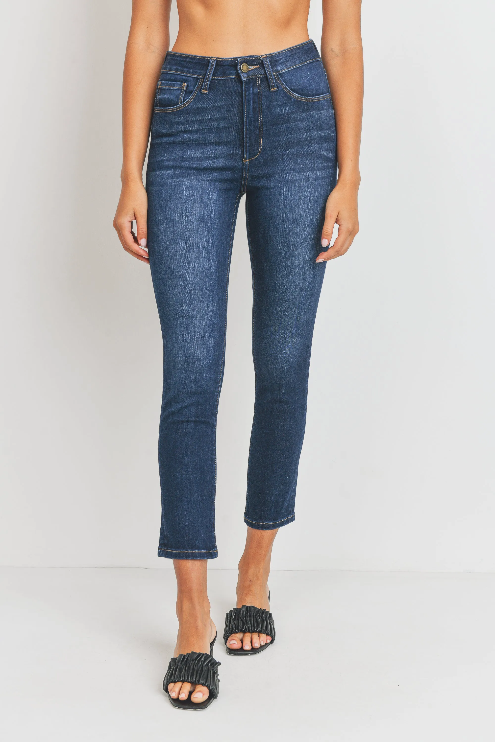 Sherry High Rise Slim Straight Jean sold by Just USA