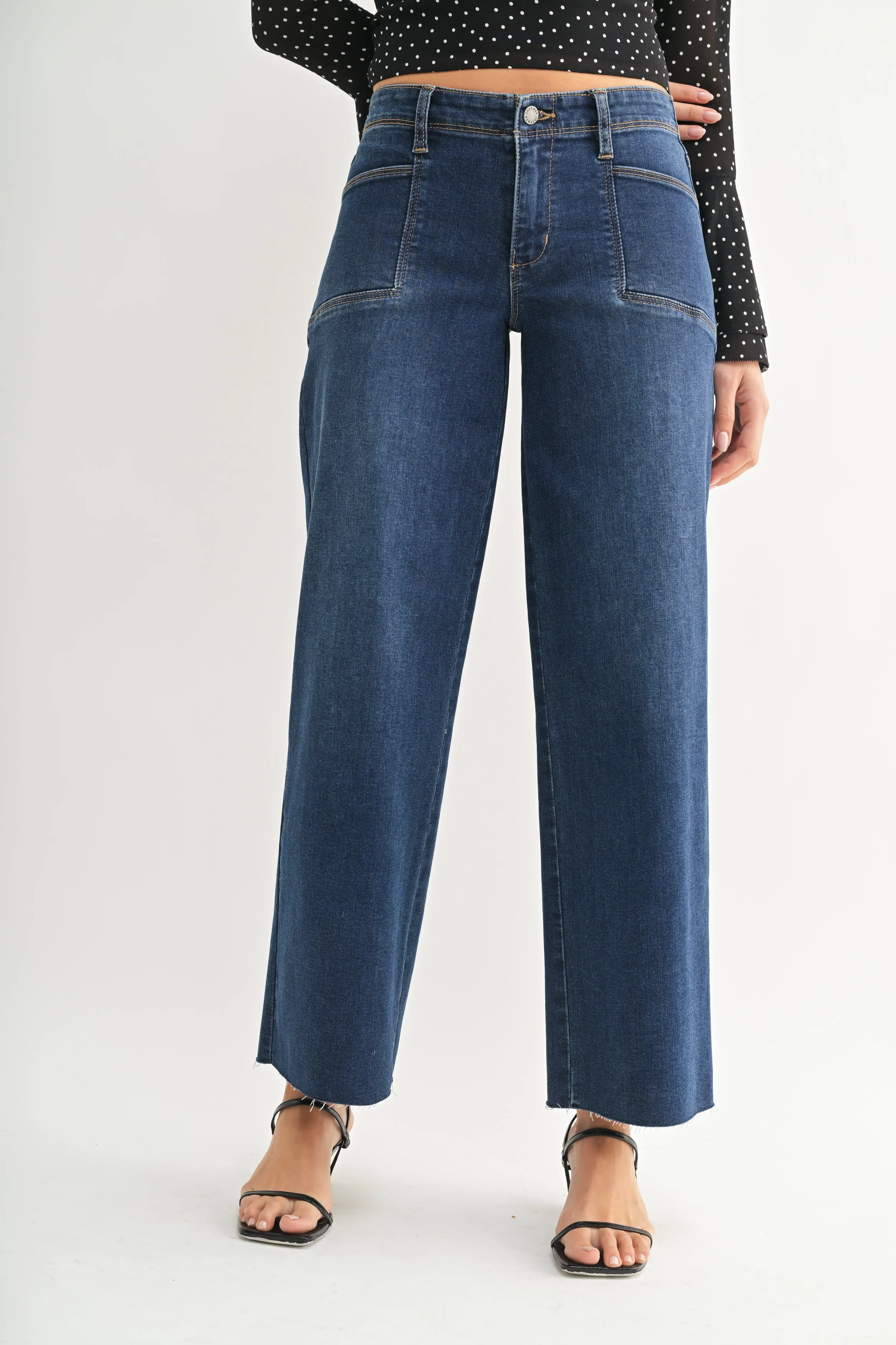 Frankie Utility Slim Wide Leg Jean sold by Just USA product image thumbnail 4