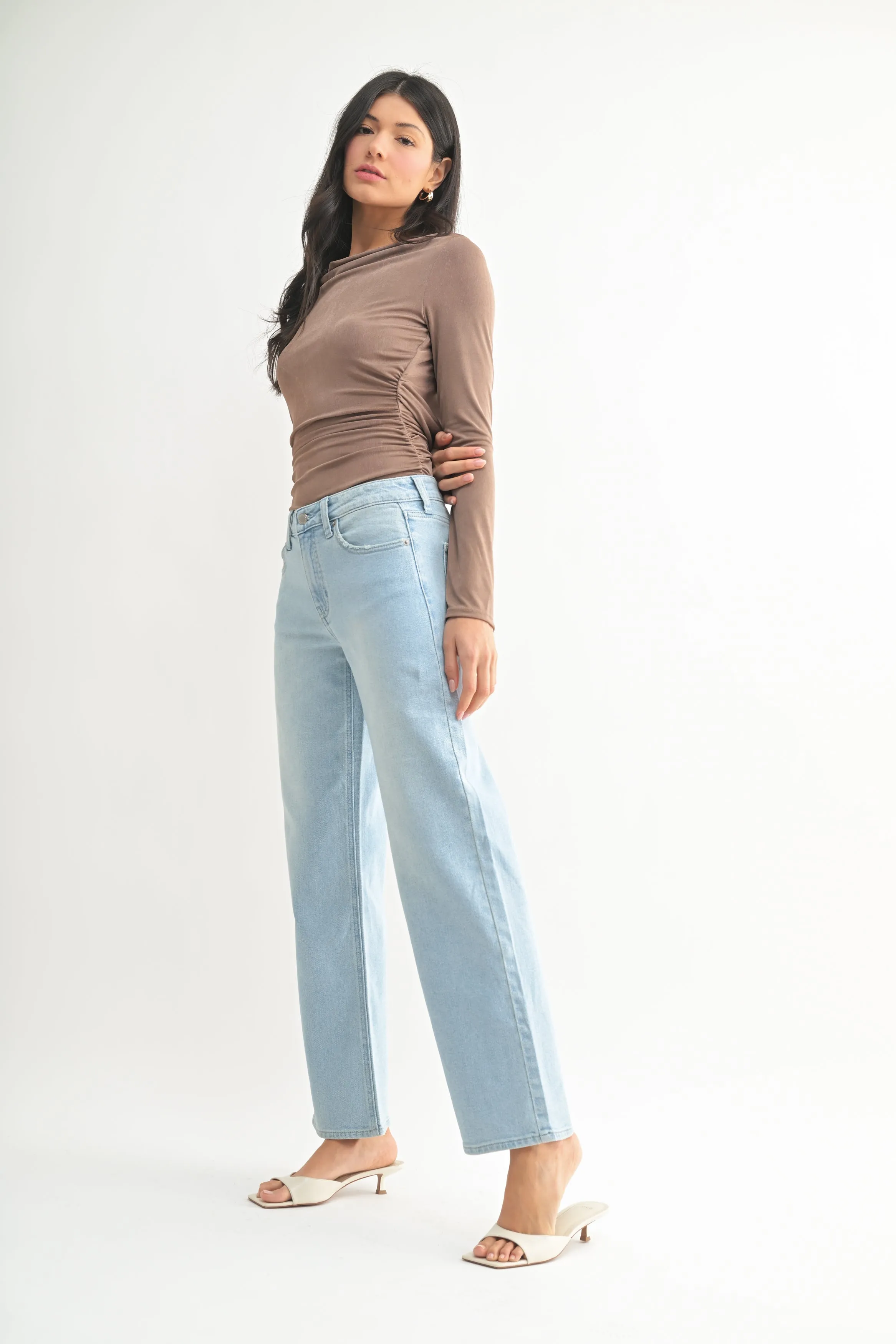 Hailey Low Rise Wide Petite Jean sold by Just USA product image thumbnail 2