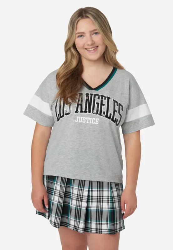 Tee Talk Graphic Short Sleeve with Pop Trims sold by Justice